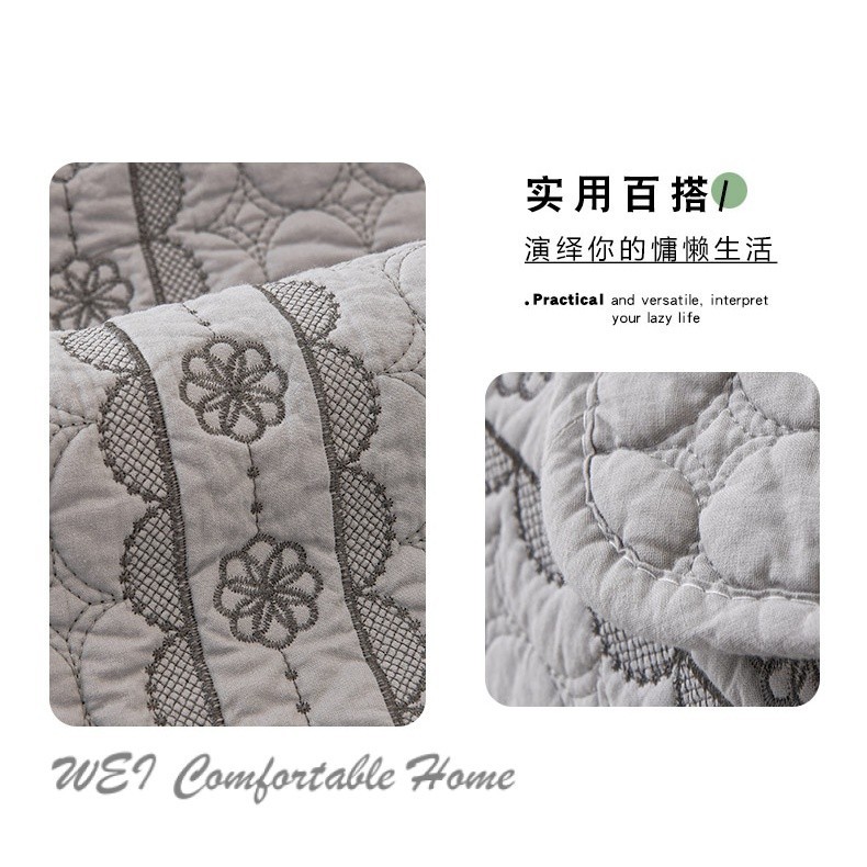 Kem Phong Cách Màu Be Sofa Đệm Cotton Nguyên Chất Bốn Mùa Đa Năng Da Chống Trơn Trượt Sofa Đệm Đơn Giản