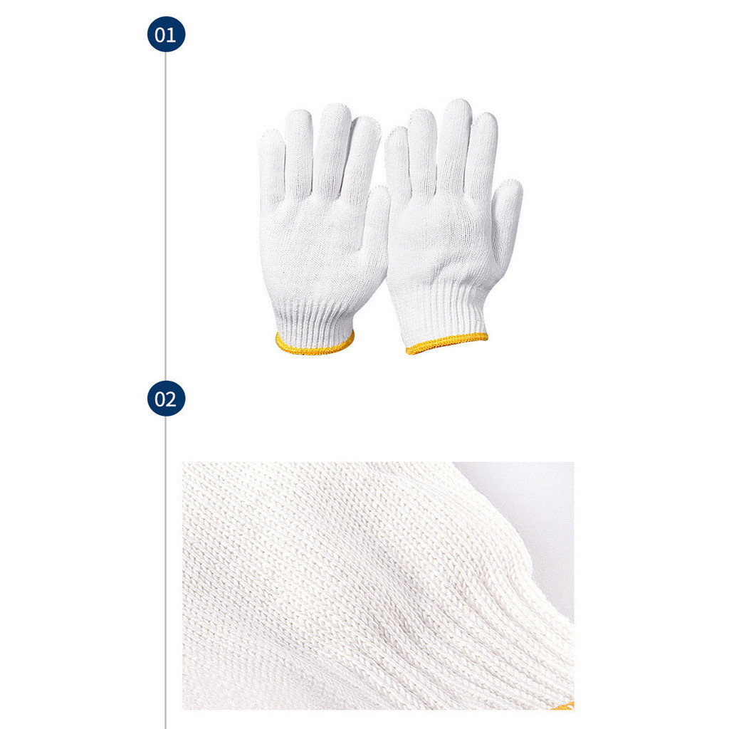 12 đôi găng tay bảo hộ lao động, găng tay làm vườn,chất liệu vải sợi polyester FETA
