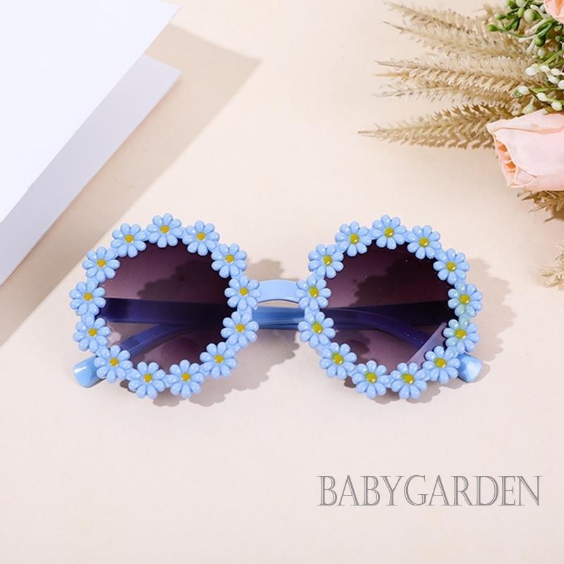 Baga-1-8 tuổi Kính râm bé gái Hoa ngọt ngào dễ thương Phụ kiện du lịch ngoài trời mùa hè