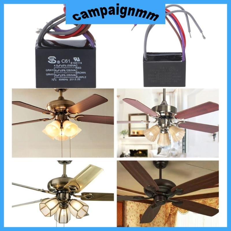 Trại CBB61 5 Dây 250V Quạt Trần Tụ Điện Quạt Điện Động Cơ Máy Phát Điện 50 60Hz