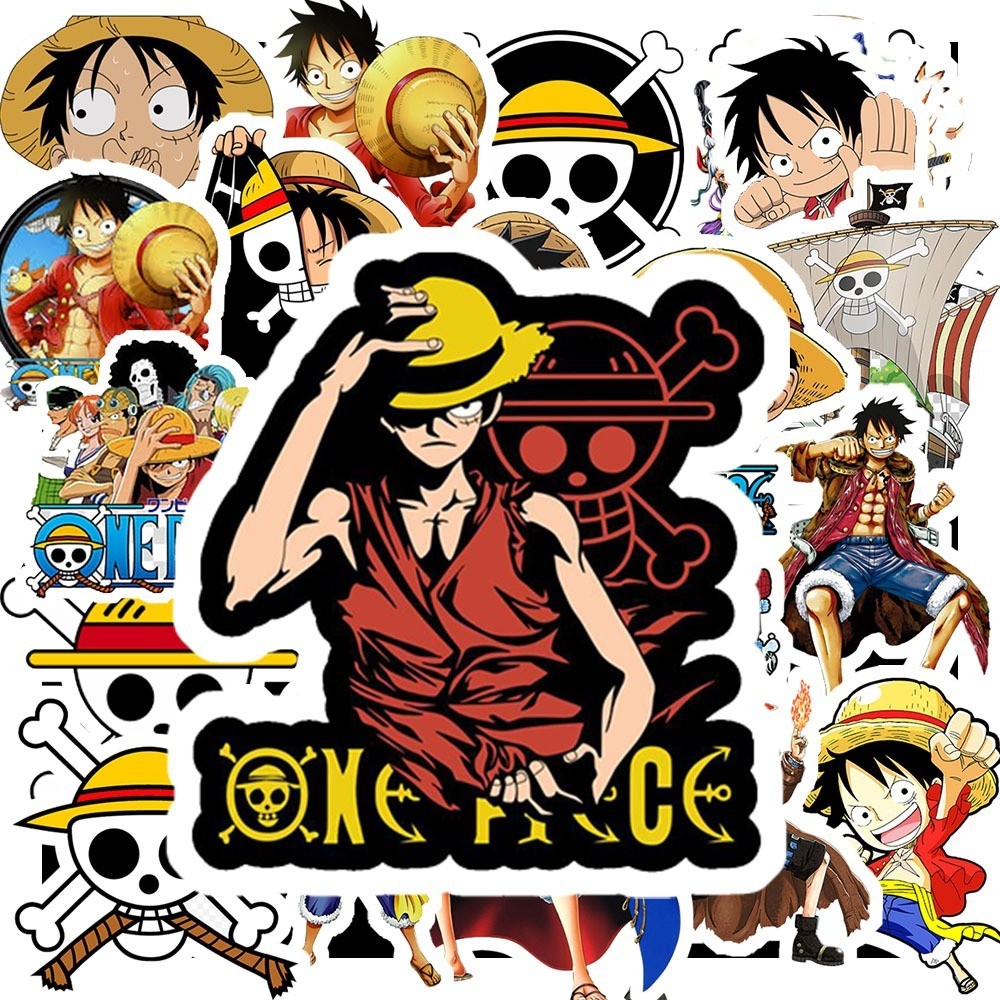 Nguyên bộ 50 Sticker One Piece chống nước sticker dán laptop, điện ...