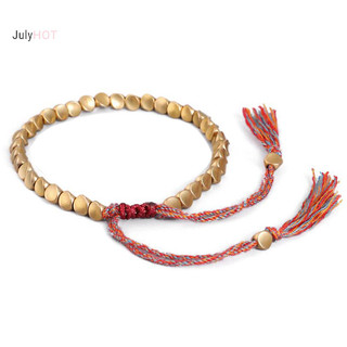 Julyhot Tây Tạng Đan Hạt Đồng May Mắn Dây Vòng Tay Unisex Vòng Tay Massivedeals Trang Sức