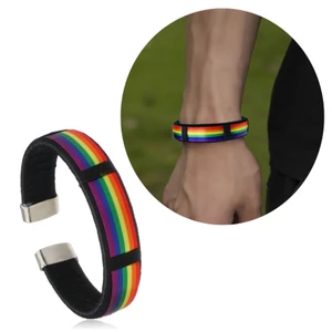 BTF Thời Trang Cầu Vồng Vòng Tay Unisex Móc Tay Trang Sức Có Thể Điều Chỉnh Chiều Dài Lắc Tay