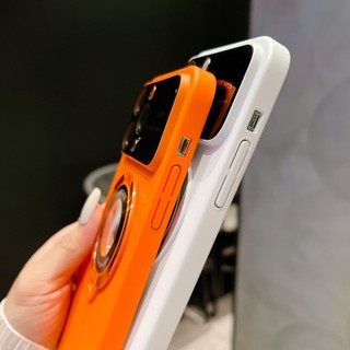 Sang Trọng Gấp Đứng Đứng Ốp lưng Từ Tính Cho iPhone 15 14 13 12 11 Pro Max 14 15 Plus Ốp Lưng Full Camera Bảo Vệ Siêu Mỏng Cứng PC Logo Lỗ Mặt Sau
