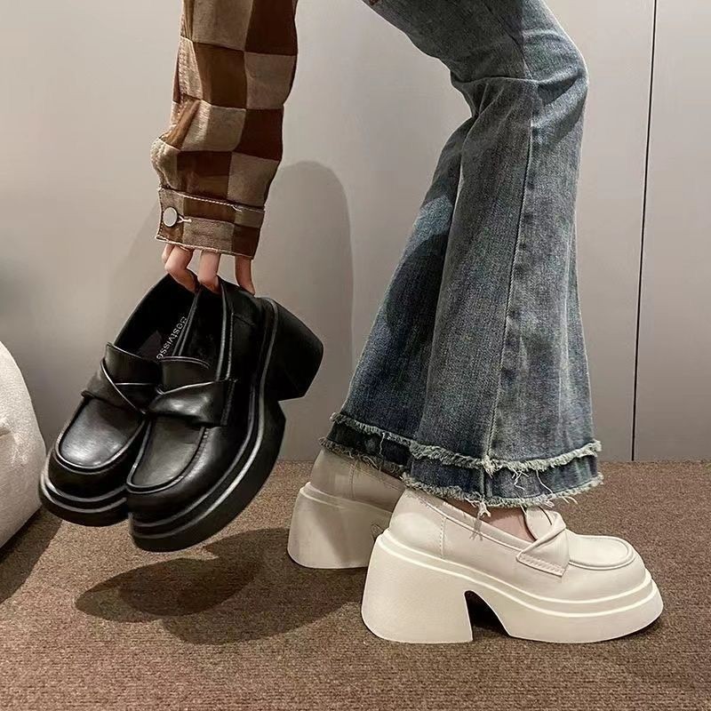 Size 35-43 Hepburn Style Black Platform Mary Jane Shoes Giày Nữ Cỡ Lớn 42 Giày Học Sinh Cao Gót Chống Trơn Trượt Korean Fashion Round Toe Lolita Shoes Beige Princess Style Doll Shoes 41 Giày Cosplay Gót Dày Thường Ngày Giày Lười Giày Khiêu Vũ Giày Đi Học