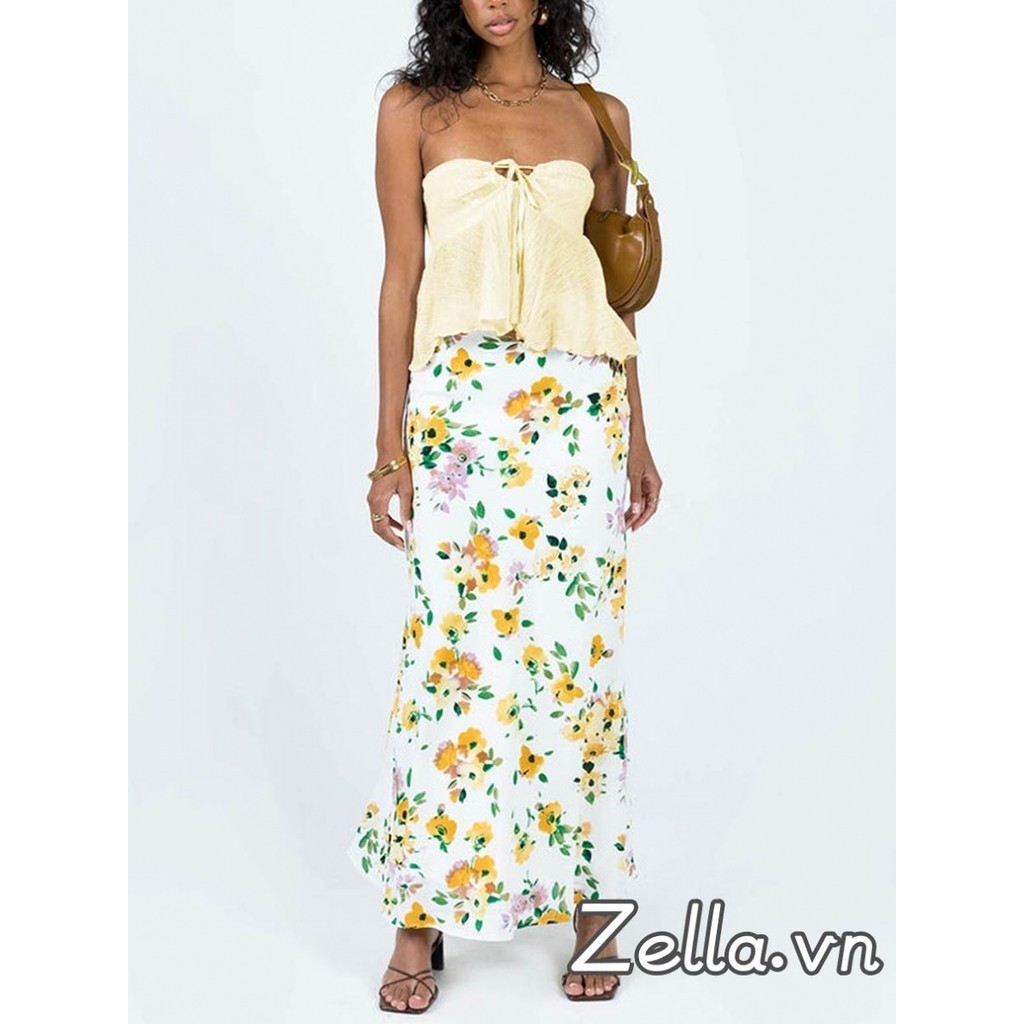 Nữ Quấn Ngực Ống Áo Màu Trơn Cổ Thuyền Dây Buộc Dây Mùa Hè Lưng Bandeau Vest Cho Dạo Phố Đi Biển