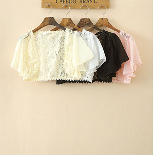 Mùa Hè Chống Nắng Quần Áo Ren Nhỏ Khăn Choàng Nhỏ Áo Khoác Cardigan Áo Khoác Nhỏ Phù Hợp Với Áo Sơ Mi Voan Giữa Tay Mỏng Top Nữ