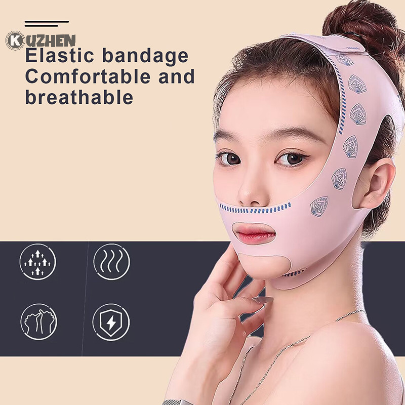 Kuzhen Mặt thoáng khí V Face Band Cheek Nâng lên Chống nhăn Mặt nạ mỏng Giảm cằm đôi V-Line Định hình HOT