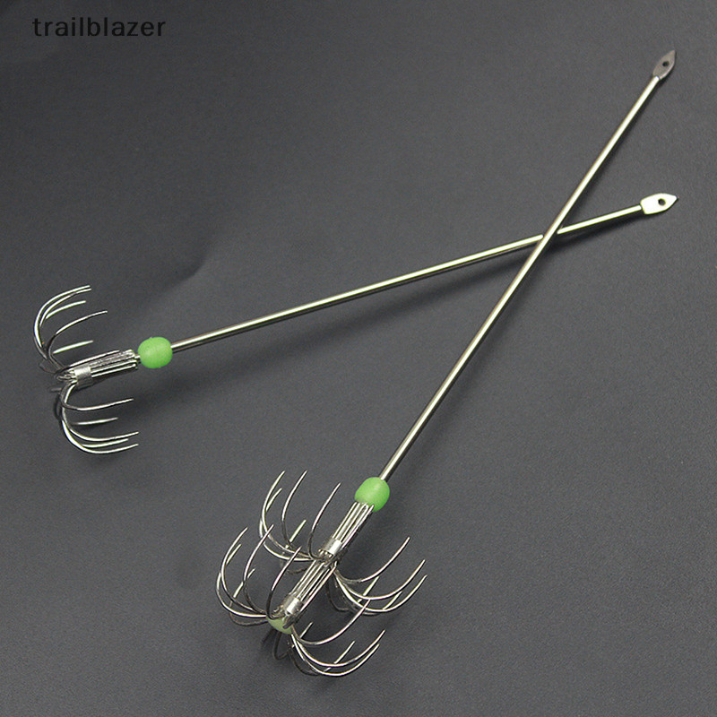 Trailblazer Thép không gỉ Hai Lớp Ô Móc Mực Bạch Tuộc Câu Cá Jig Móc Mới