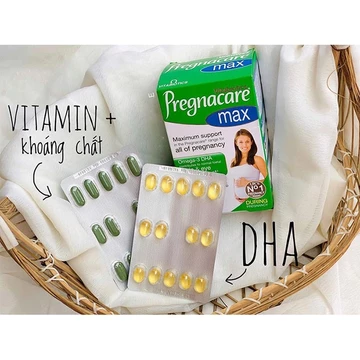 Pregnacare Max - Vitamin Tổng Hợp Cho Bà Bầu, Omega 3, DHA Bầu, Sắt, Vitamin D, Canxi (Hộp 84 Viên)