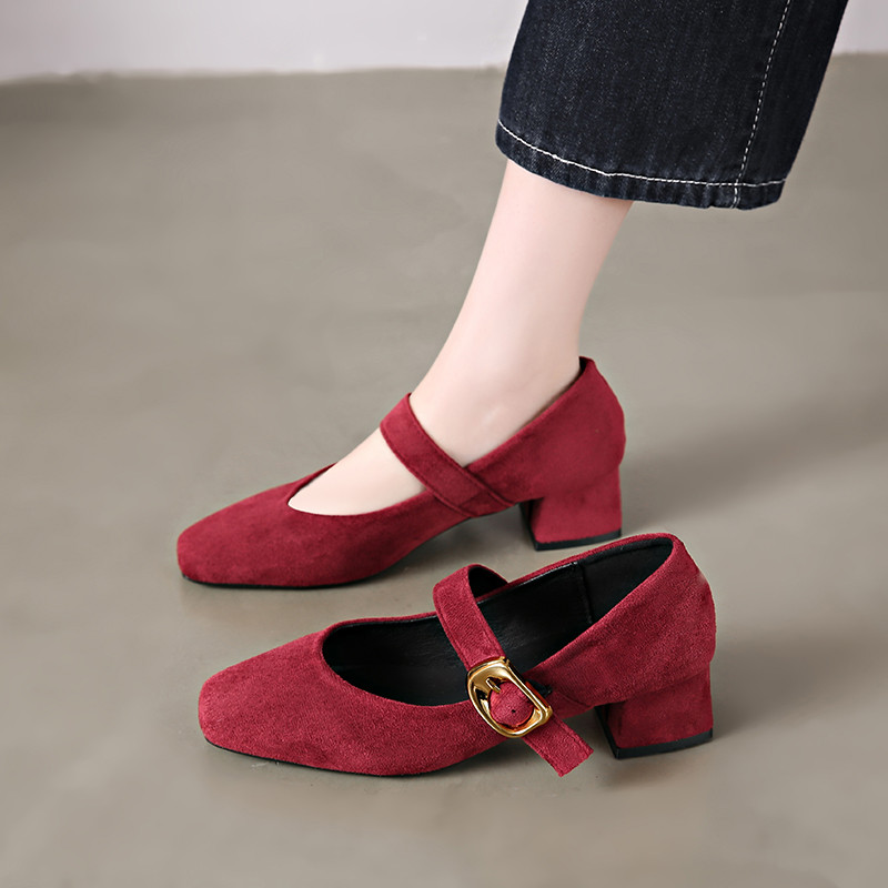 Atikota Nữ Mary Janes Thời Trang Da Báo In Đơn Giản Mềm Mại Thoải Mái Thời Trang Giày Cao Gót