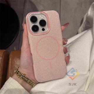 Ốp điện thoại từ tính chống sốc lấp lánh tương thích cho iPhone 16 Pro Max 15 14 13 12 Pro Max 14 / 15 / 16Plus 11 ProMax Ốp cứng bảo vệ cao cấp