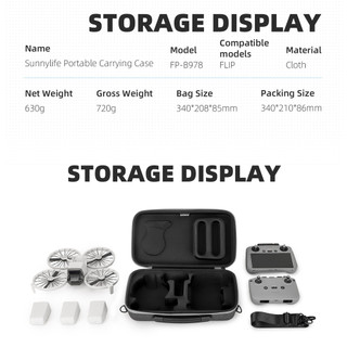 Dành Cho DJI Flip Túi Bảo Quản Dễ Dàng Bộ RC 2 / RC-N3 Túi Đeo Ngang Vlog Máy Ảnh Trên Không Túi Xách Hộp Bảo Vệ Drone Phụ Kiện
