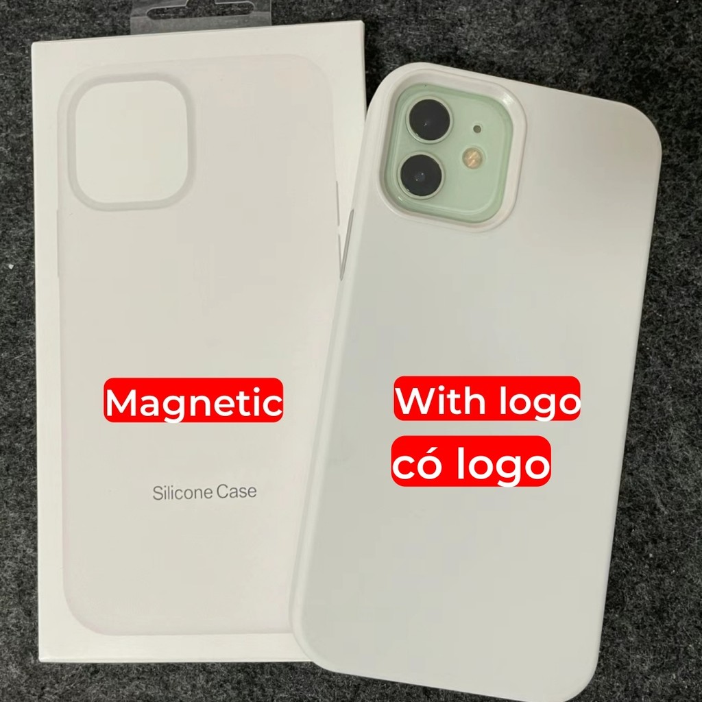 (Chính thức 1: 1) Silicon lỏng từ tính màu trắng cho iphone 15 / 14 / 13 / 12 / Pro / ProMax / plus / mini Vỏ điện thoại chất lượng cao Hoạt hình bật lên
