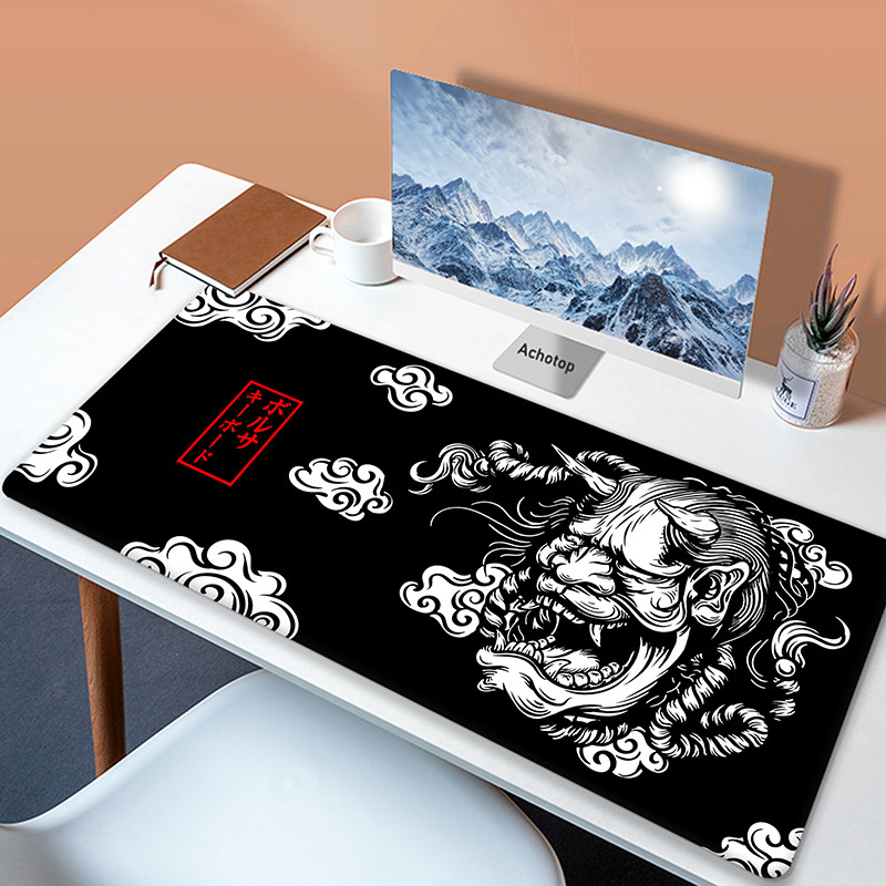 Chơi Game Mousepad Game Thủ Mousemat Nhật Bản Lớn Đen Chuột Thảm Bàn Lớn Miếng Lót XXL Miếng Lót Chuột 80x30cm Bàn Phím Thảm Pc Cao Su Deskmat