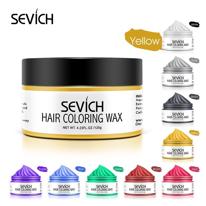 Sevich Sáp màu tóc tạm thời Thuốc nhuộm tóc có thể giặt được tức thì120g