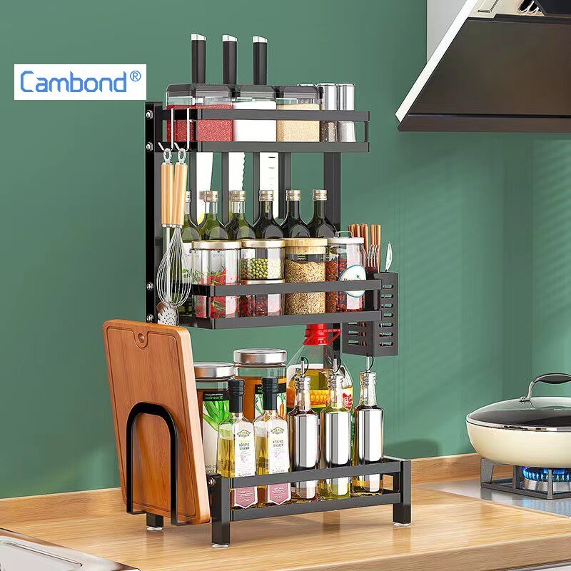 Cambond Kệ Nhà Bếp Giá Đựng Gia Vị Bằng Thép Không Gỉ Giá Gia Vị Giá Đỡ Gia Vị Nhà Bếp Tổ Chức