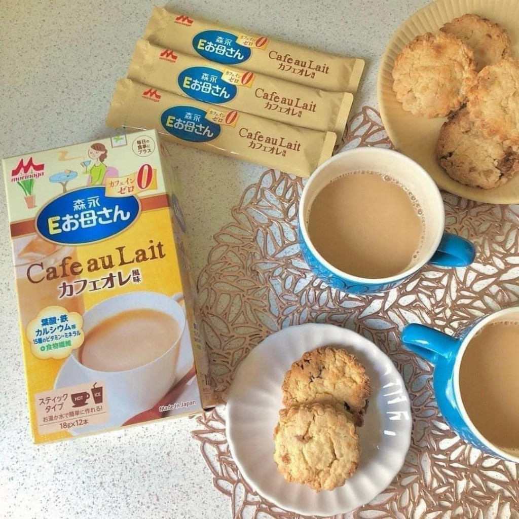 Ảnh Sữa bầu MORINAGA nội địa Nhật Bản Bahachiha, sữa bầu Nhật 3 vị matcha trà sữa cafe cung cấp dinh dưỡng cho mẹ bầu 3