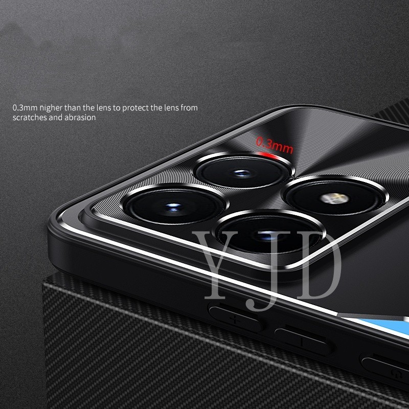 Ốp YJD Cho Redmi K70 Pro K70E POCO X6 Pro Vỏ Điện Thoại Chống Sốc Kim Loại Hợp Kim Nhôm
