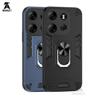 Dành Cho Tecno Spark Go 2023 / 2022 Ốp điện thoại Có Chân Đế Vòng Metel Giá Đỡ Từ Tính Lưng Cứng Mềm TPU Edge Chống Sốc Chống Rơi Mỏng Bao