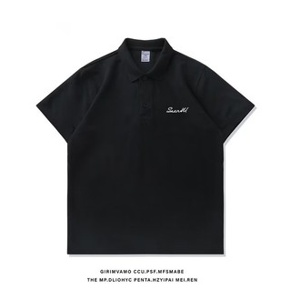DICHUANGZHE Áo sơ mi polo ve áo thoáng mát thời trang dành cho nam giới Áo thun ngắn tay in hình đơn giản