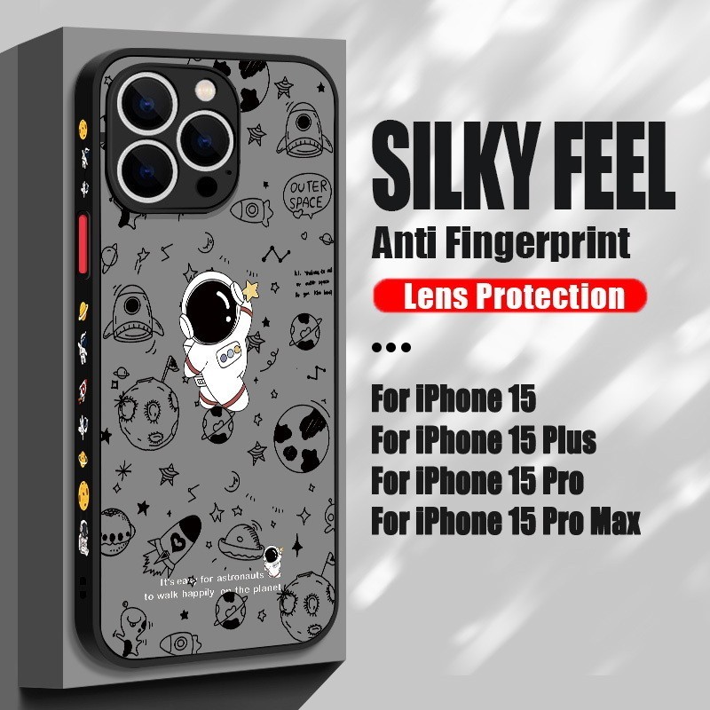 Ốp điện thoại Phi Hành Gia Không Gian Cho iPhone 15 Pro Max iPhone 11 14 13 12 Pro Max Chống Sốc Cứng Chống Trượt Matte Ốp điện thoại