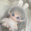 【Bingo】Búp bê cotton 20cm, thú nhồi bông dễ thương, búp bê hóa trang, tóc giả màu bạc, bạn có thể chọn quần áo chỉ định, quà sinh nhật cho bé gái（0102）