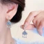 Bông tai bướm pha lê xanh dành cho nữ 2025 bông tai khí chất zircon mới