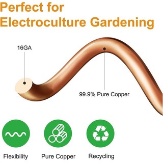 5 CHIẾC Electroculture Plant cọc Electroculture Copper Coil Ăng-ten để trồng bộ vườn
