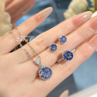 Châu Âu Mỹ ins Phong Cách Mới Hình Bát Giác Hoa Hồng Cắt Cao Màu Kim Cương Kim Cương Phù Hợp Với Nữ