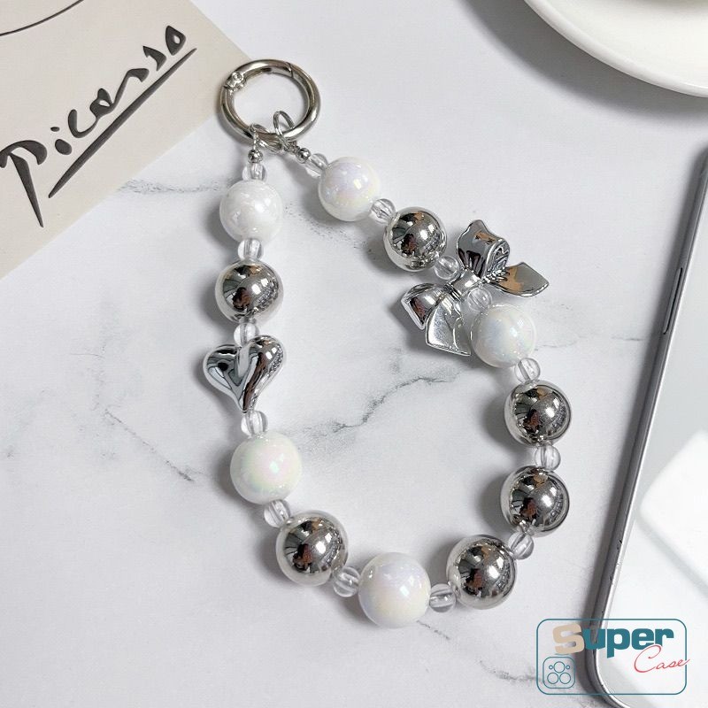 Dễ Thương Hello Kitty Hoạt Hình Gấu Sáng Tạo Thời Trang Hoa Ngọc Trai Vòng Tay Đính Hạt DIY Búp Bê Dây Xích Điện Thoại Spongebob Patrick Ngôi Sao Treo Vòng Miếng Dán Mặt Dây Chuyền Vòng Tay