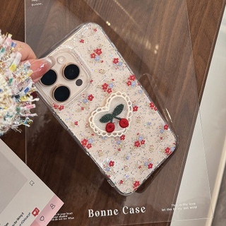 [Sheren] Ốp điện thoại Apple trong suốt hoa anh đào nhẹ nhàng văn học Thích hợp cho i16 15 14 13 12 11 pro max Vỏ bảo vệ chống sốc