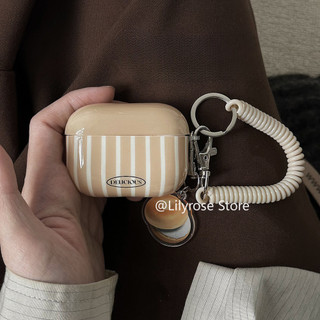 Ốp Tai Nghe IMD Cho AirPods 4 [2024] AirPods Pro2 Pro 3 2 1 Tai Nghe Apple 3 Thế Hệ Vỏ Bảo Vệ Không Dây AirPods 1 / 2 Thế Hệ Ins Yến Mạch Sọc Tai Nghe Bao Da Bút Bagel