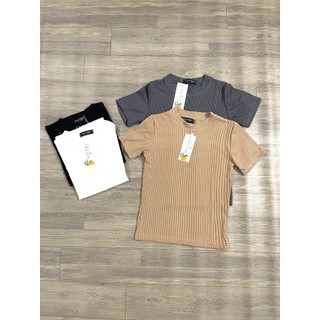 [Combo 2 áo] Áo thun nữ bassic cổ tròn tay ngắn ôm body chất vải thun tăm mềm mịn co giãn thoáng mát