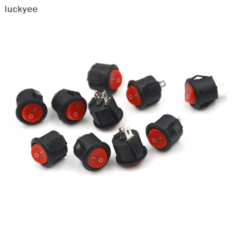 Luckyew 10 Chiếc Đường Kính 16 Mm Thuyền Tròn Rocker Công Tắc 2 Pin ON-OFF Rocker Switch 3A / 250V TQ