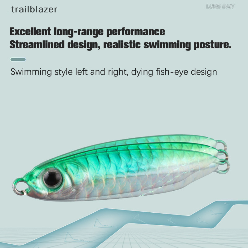 Trailblazer Micro Metal Jig 7g 10g 15g 20g 25g 30g Shore Casg Jigging mồi nhử Shore Casg Nước Mặn Câu Cá Mồi Nhân Tạo Mới
