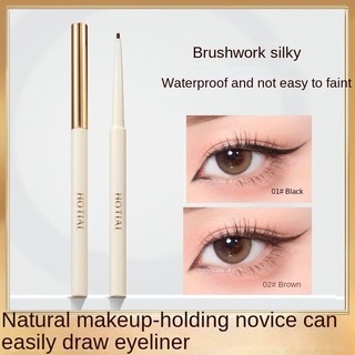 Bút kẻ mắt dạng lỏng HOTIAL, chống thấm nước, chống mồ hôi, không phai màu, lâu trôi, không nhòe, cứng đầu, 2 màu