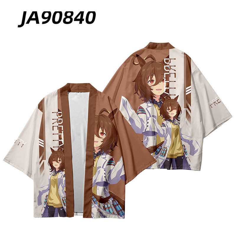 Áo thun cosplay Uma Musume Agnes Tachyon YB1, vải 3D, tay ngắn, phù hợp mùa hè