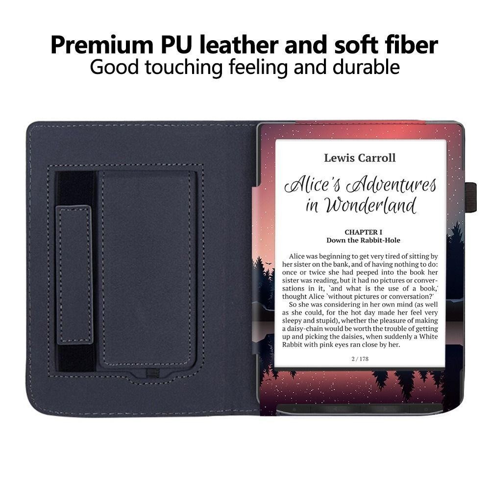 YRBWD eReader Cover, Chân đế 6 inch Thông minh, Chống sốc Tự động ngủ / Đánh thức bằng dây đeo tay PB629 / 634 Funda cho Pocketbook Verse / Verse