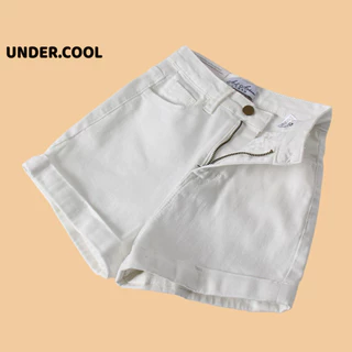 Quần jean short nữ chất kaki giả Jeans thiết kế đơn giản kaki trơn dễ phối đồ Lưng Cao co giãn quần đùi bò Shop5