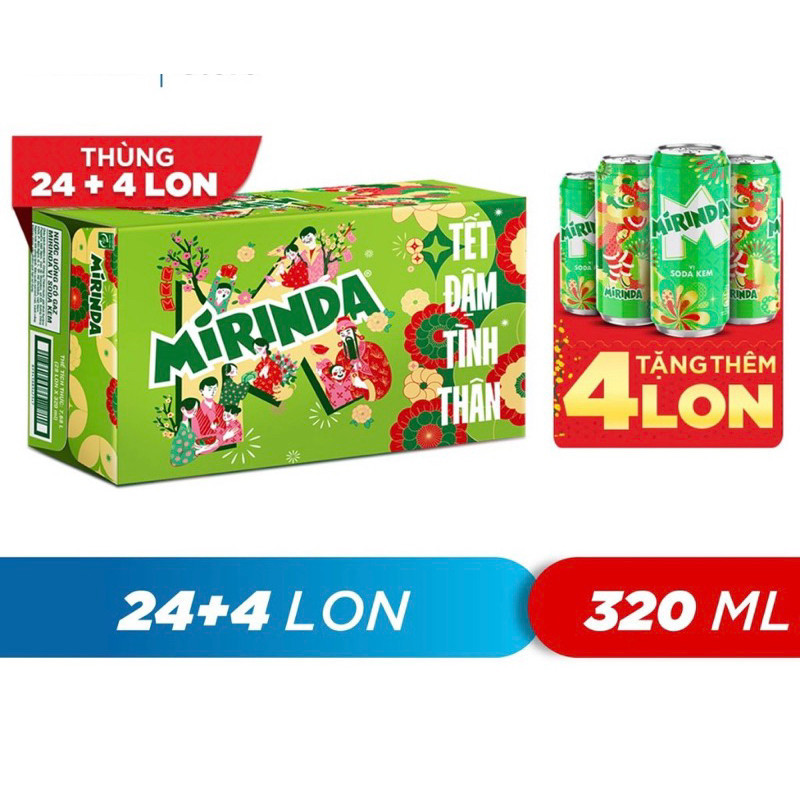 [Thùng 28 Lon] Mirinda Soda Kem | Shopee Việt Nam