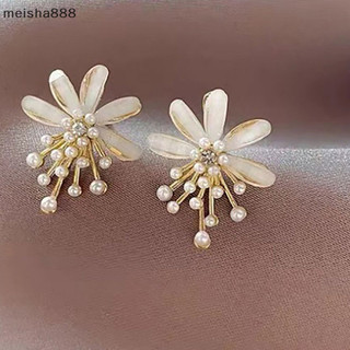 Meisha888 Thời Trang Hoa Ngọc Trai sel Thả Bông Tai Cho Người Phụ Nữ Trang Sức Cưới Dự Tiệc Phụ Kiện