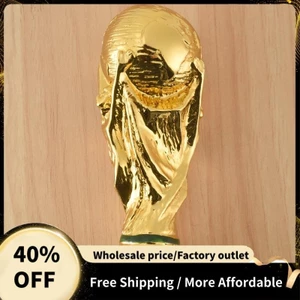 2022 Qatar World Cup Cúp Full Mạ Vàng Nhựa Mẫu Cốc Lưu Niệm Bóng Đá Thủ Công Trang Trí Người Hâm Mộ