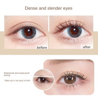 Mascara chống thấm nước NOVO, Kéo dài và uốn cong, lâu trôi và chống nhòe, Định nghĩa và tách tự nhiên, Lược mịn và Áo khoác đế cho phụ nữ chống mồ hôi, không phai màu