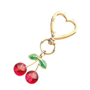 Treeling Heart Cherrys Chủ Đề Kim Loại Chìa Khóa Phụ Kiện Di Động Cho Những Người Yêu Thời Trang