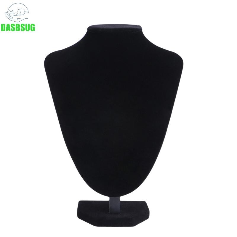 Dassbsug Nhung 3D Vòng Cổ Trang Sức Trưng Bày Đế Bán Thân - Tự Do Mặt Dây Chuyền Dây Chuyền Choker Khóa Giá Đỡ Lưu Trữ Organi