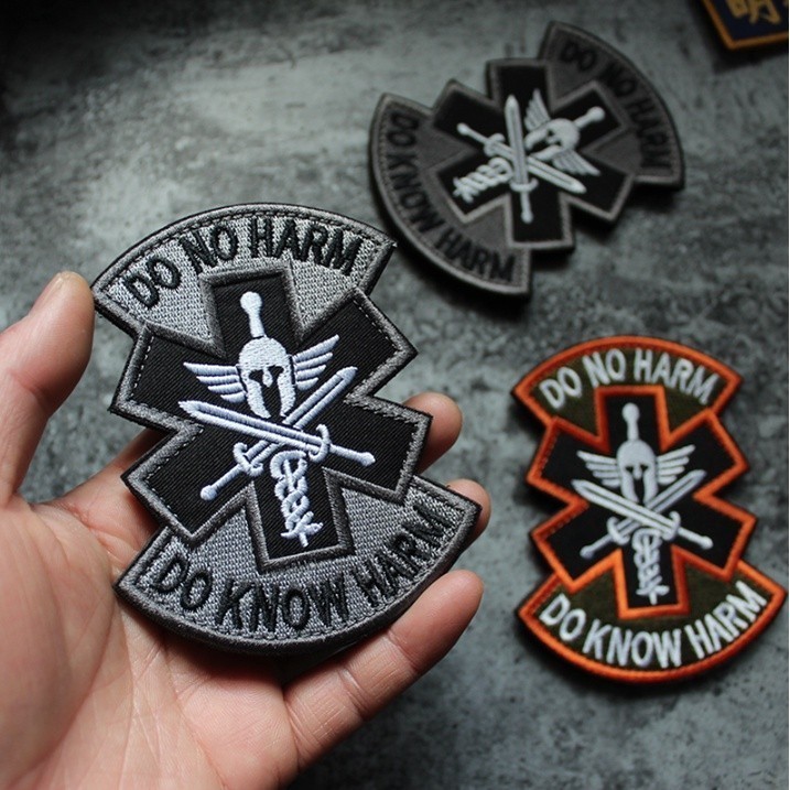 Patch phù hiệu y tế chiến trường dán quần áo_ba lô túi xách _tactical