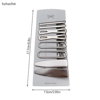 Tutu 8 Chiếc Bé Gái Kẹp Tóc Bạc Kim Loại Mỏ Vịt Kẹp Tóc Nữ Bên Nổ Nữ Nữ Barrettes Phụ Kiện Tóc VN