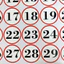 Cắt decal dán 30 số bàn cho các quán - GÌ CŨNG IN