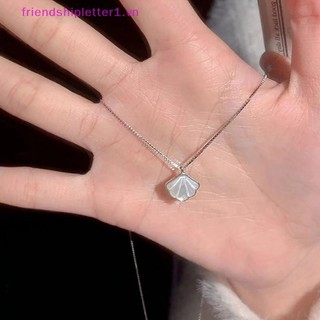 {FH Fashion} Vòng cổ mặt dây chuyền bằng đá mặt trăng đơn giản màu bạc Dây chuyền xương đòn cho nữ Cô gái Phụ kiện trang sức thanh lịch Quà tặng.